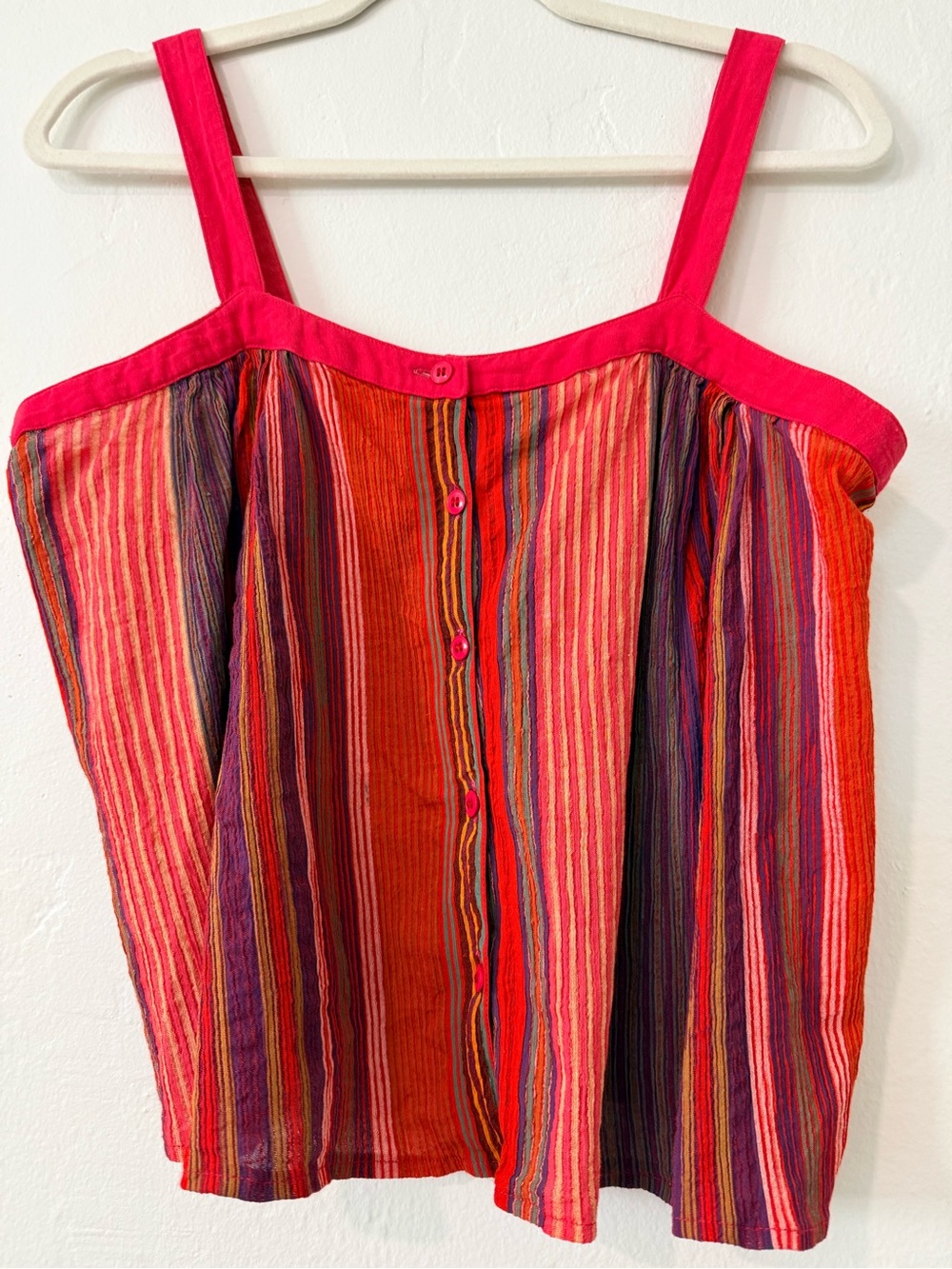 Vintage Anastasia Paris Francois Viannay Cotton Striped Tank Top France 40 - Picture 3 of 5